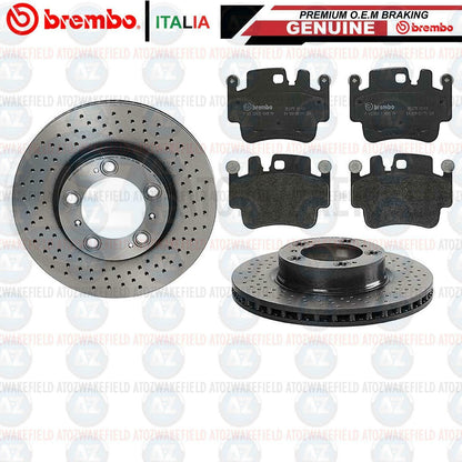 FOR PORSCHE 911 CARRERA 996 997 FRONT BREMBO BRAKE DISCS PADS SENSORS 318mm