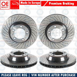 FOR PORSCHE 911 CARRERA FRONT REAR DRILLED BRAKE DISCS PADS WEAR WIRE SENSORS