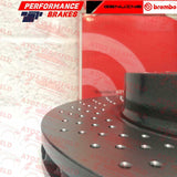FOR PORSCHE 986 996 997 FRONT CROSS DRILLED PERFORMANCE BRAKE DISCS BREMBO PADS