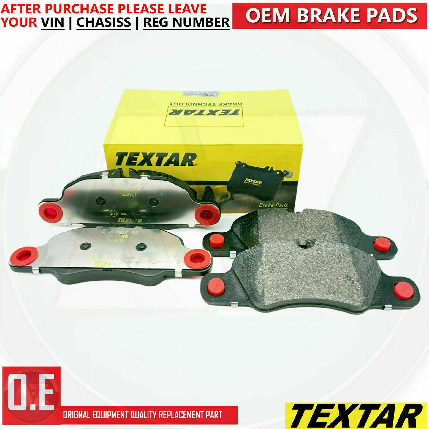FOR PORSCHE 911 (997) 3.6 Carrera 4 08-12 FRONT GENUINE TEXTAR BRAKE PADS SET