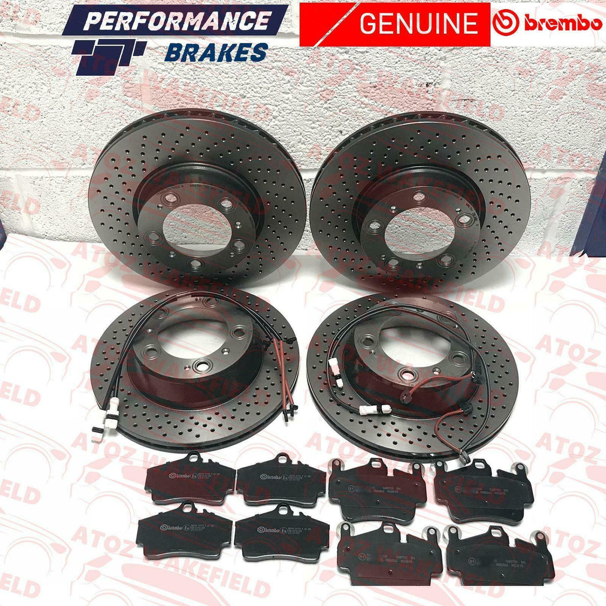 FOR PORSCHE BOXSTER CAYMAN 986 987 FRONT REAR GENUINE BREMBO BRAKE DISCS PADS