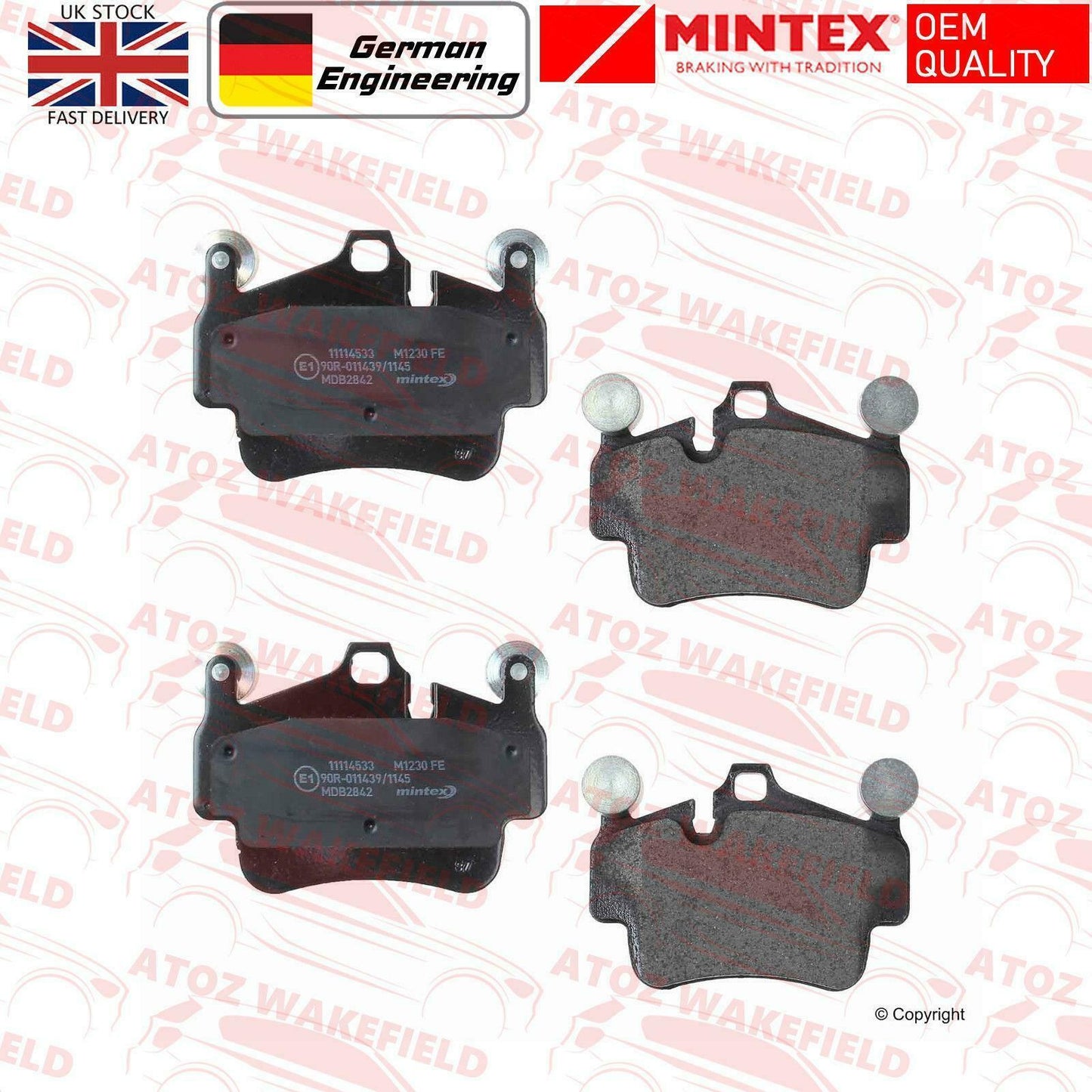 FOR PORSCHE BOXSTER CAYMAN 987 CARRERA 4 4S 911 997 FRONT MINTEX BRAKE PADS SET