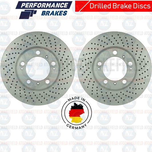 FOR PORSCHE BOXSTER S 3.2 REAR CROSS DRILLED GERMAN BRAKE DISCS 299mm PAIR