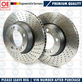 FOR PORSCHE CARRERA 996 REAR CROSS DRILLED BRAKE DISCS PAIR 330mm LH RH