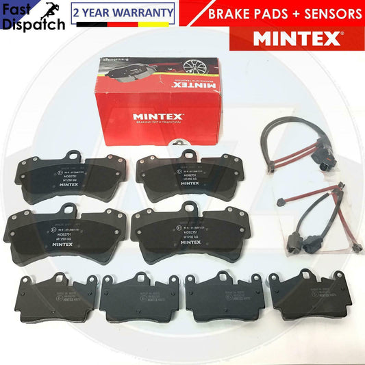 FOR PORSCHE CAYENNE VW TOUAREG AUDI Q7 FRONT REAR TEXTAR BRAKE PADS SENSORS