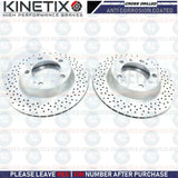 FOR PORSCHE BOXSTER S 3.4 06-11 REAR DRILLED BRAKE DISCS BREMBO PADS WIRES 299mm