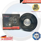 FOR AUDI A4 A5 A6 A7 A8 Q5 Q7 V6 3.0 TDI CRANKSHAFT PULLEY DAMPER DRIVE BELT KIT