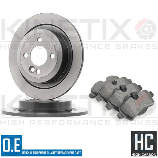 FOR R56 MINI JOHN COOPER WORKS GP2 12-13 REAR OE QUALITY BRAKE DISCS PADS 280mm