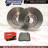 FOR RANGE ROVER EVOQUE 2.2 SD4 FRONT CROSS DRILLED BRAKE DISCS MINTEX PADS 300mm
