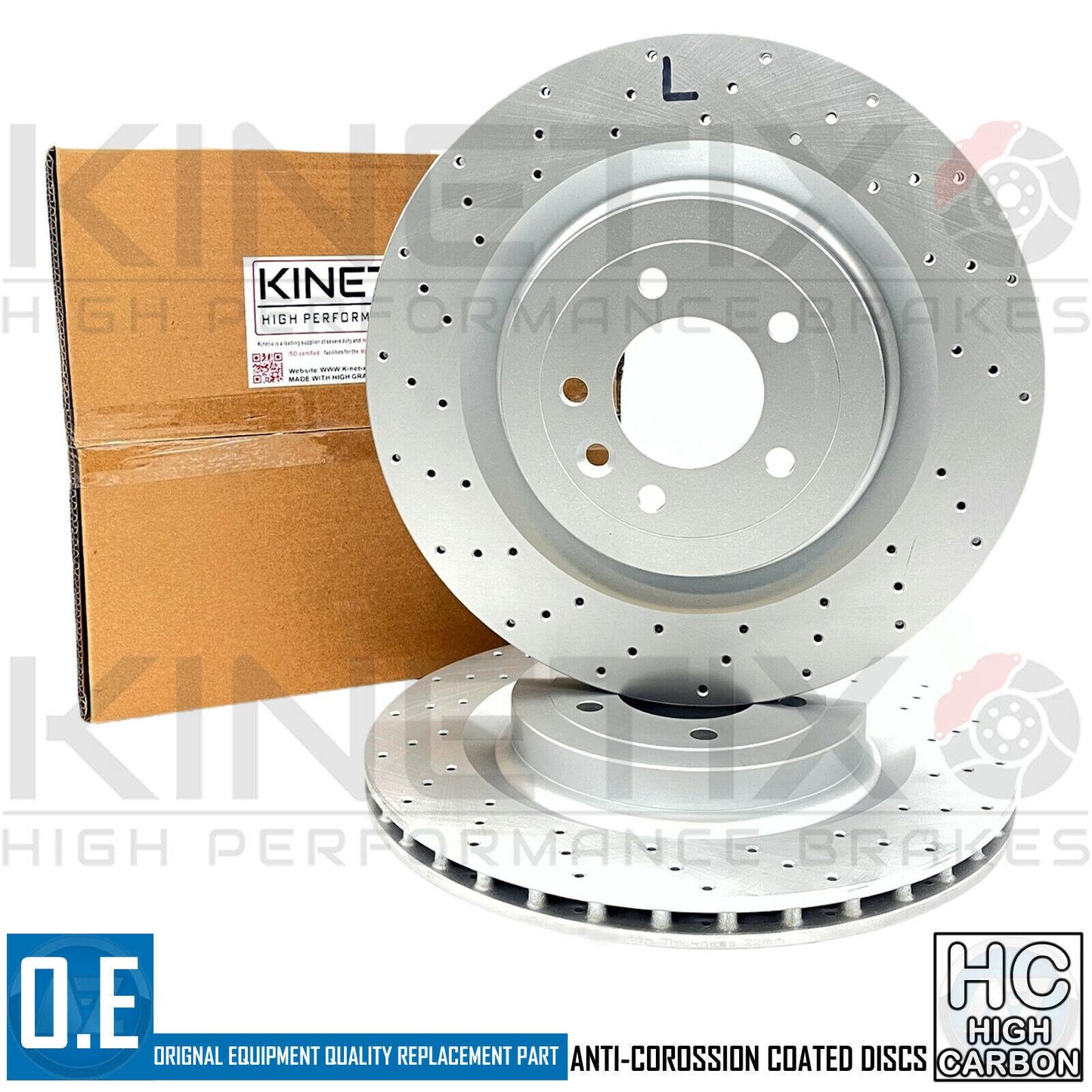 FOR RANGE ROVER 3.0 TDV6 REAR CROSS DRILLED BRAKE DISCS PADS SENSOR 365mm