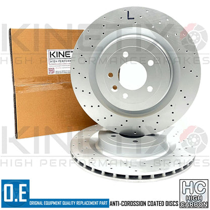 FOR RANGE ROVER 5.0 V8 REAR CROSS DRILLED BRAKE DISCS PADS SENSOR 365mm