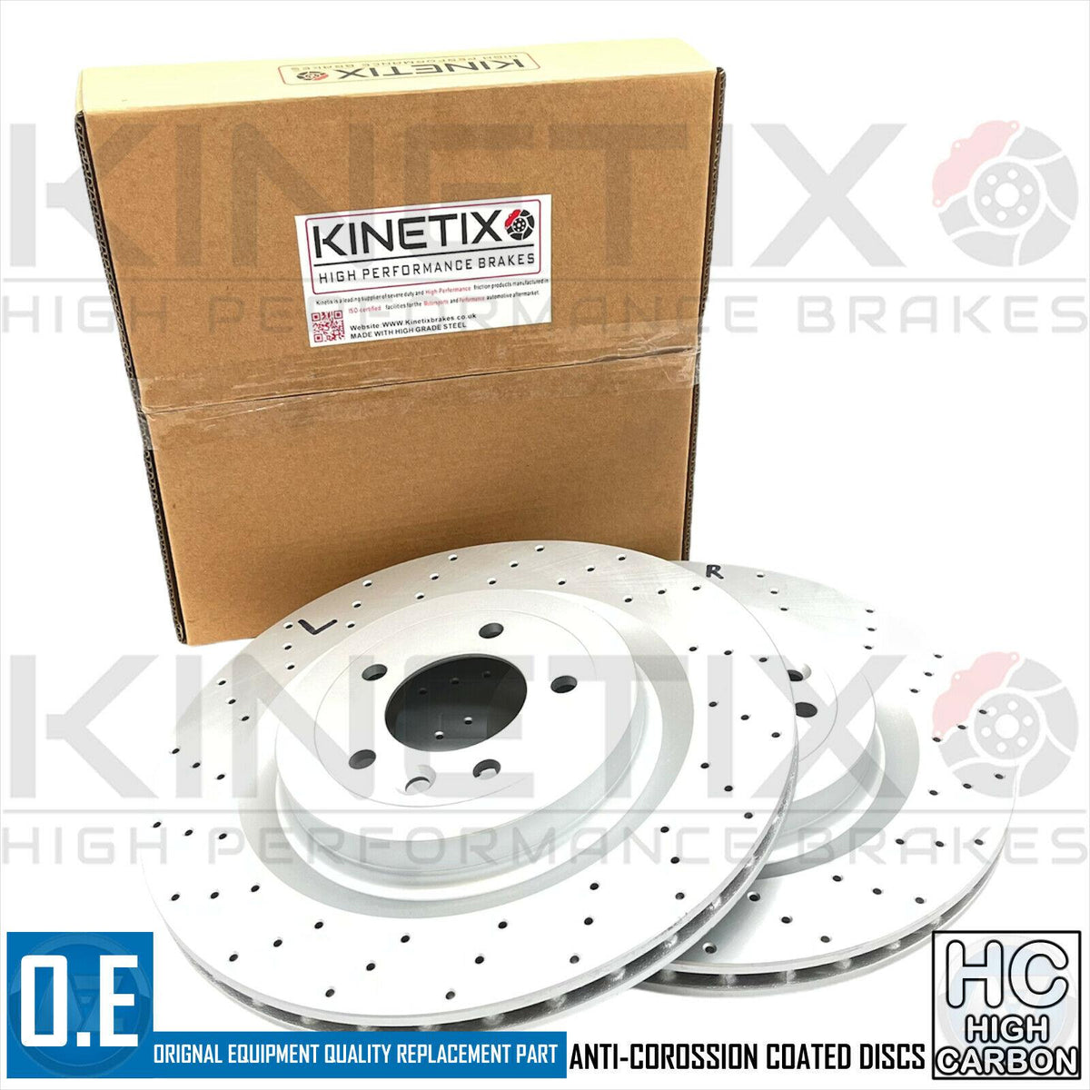FOR RANGE ROVER 4.4 SDV8 REAR CROSS DRILLED BRAKE DISCS PADS SENSOR 365mm