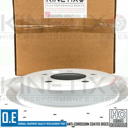 FOR RANGE ROVER 12-19 REAR CROSS DRILLED BRAKE DISCS PADS & SENSOR 365mm