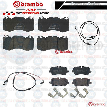 FOR RANGE ROVER SPORT FRONT REAR GENUINE BREMBO BRAKE PADS WIRE SENSORS FR RR