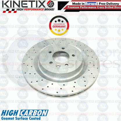 FIT RANGE ROVER SPORT 4.4 SDV8 FRONT REAR DRILLED BRAKE DISCS 380mm 365mm