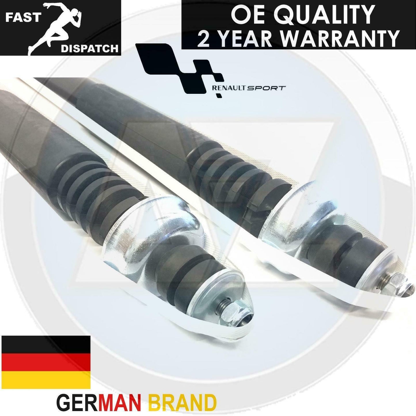 FOR RENAULT CLIO 172 182 CUP SPORT 2.0 16V REAR 2x NEW SHOCK ABSORBERS SHOCKERS