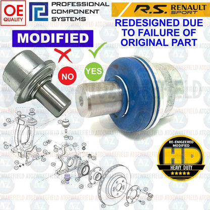 FOR RENAULT CLIO SPORT RS197 RS200 CUP F1 FRONT LOWER PIVOT BALL JOINTS LINKS