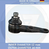 FOR RENAULT CLIO 2.0 16V 172 182 SPORT LOWER SUSPENSION WISHBONE ARM BALL JOINT