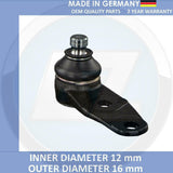 FOR RENAULT CLIO 2.0 16V 172 182 SPORT LOWER SUSPENSION WISHBONE ARM BALL JOINT