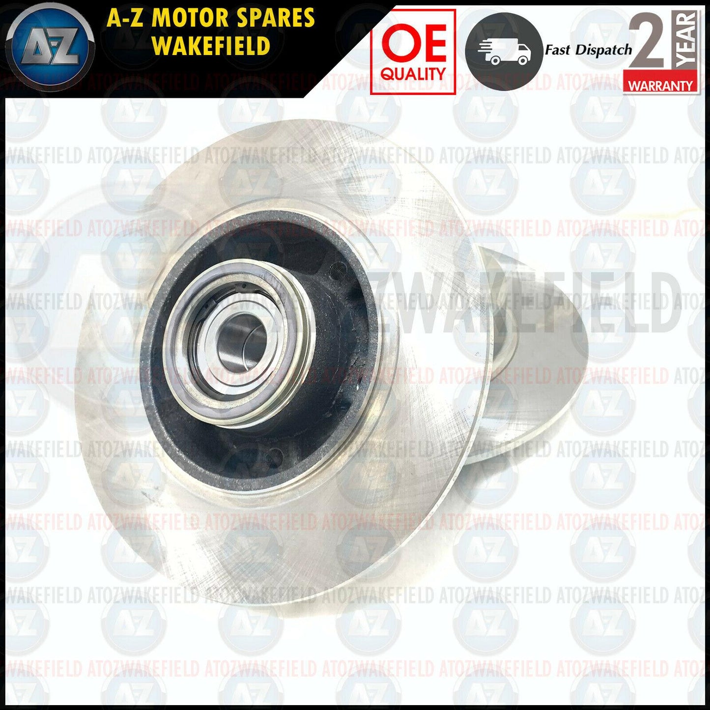 FOR RENAULT CLIO MEGANE SCENIC REAR PLATINUM BRAKE DISCS PAIR ABS BEARING 260mm