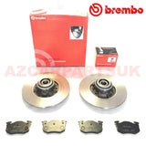 FOR RENAULT CLIO SPORT 172 182 FRONT REAR BREMBO BRAKE DISCS PADS ABS RING KIT