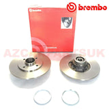 FOR RENAULT CLIO SPORT 172 182 FRONT REAR BREMBO BRAKE DISCS PADS ABS RING KIT