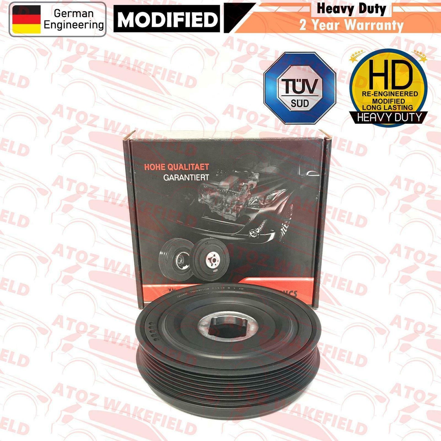 FIT RENAULT MASTER 2.3 DCI VAUXHALL OPEL MOVANO CDTI ENGINE CRANK SHAFT PULLEY
