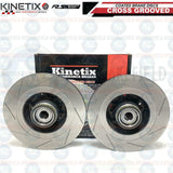 FOR RENAULT MEGANE MK3 SPORT RS 250 265 275 REAR GROOVED BRAKE DISCS BREMBO PADS