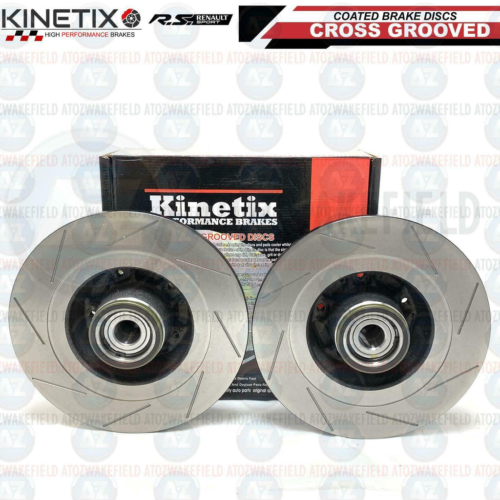 FOR RENAULT MEGANE SPORT RS RS250 RS265 RS275 TROPHY REAR GROOVED BRAKE DISCS