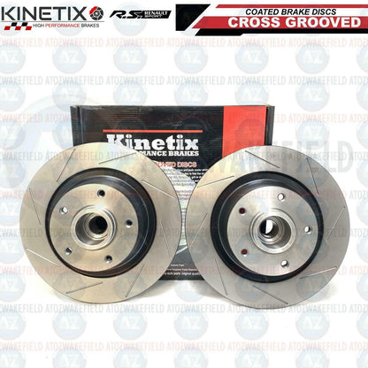 FOR MEGANE SPORT MK3 RS275 REAR PERFORMANCE BRAKE DISCS ABS BEARING SENSOR 290mm