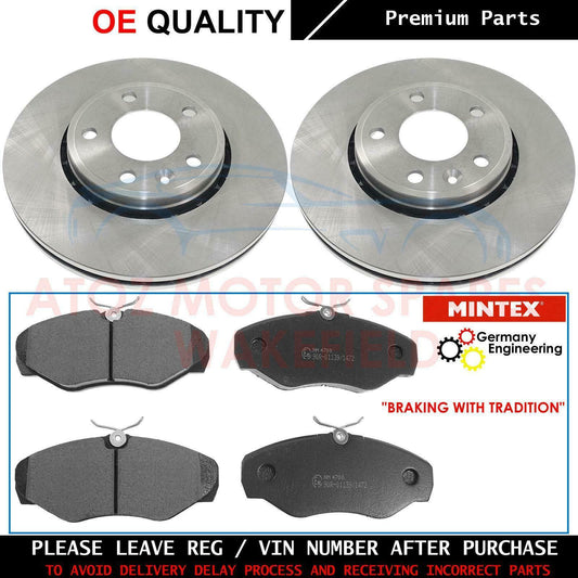 FOR RENAULT TRAFIC 2001- FRONT BRAKE DISCS MINTEX BRAKE PADS SET 305mm