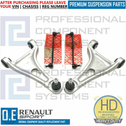 FOR RENAULT TWINGO RS WIND FRONT SUSPENSION WISHBONE ARMS STABILISER DROP LINKS