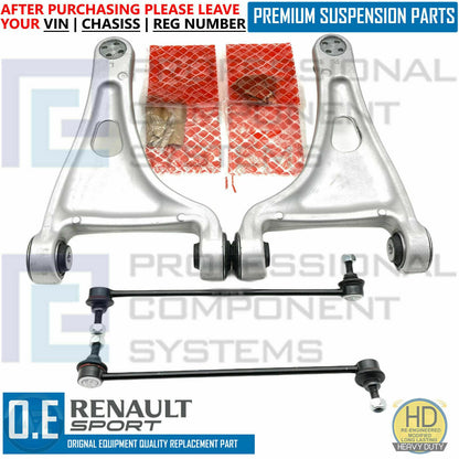 FOR RENAULT TWINGO RS WIND FRONT SUSPENSION WISHBONE ARMS STABILISER DROP LINKS