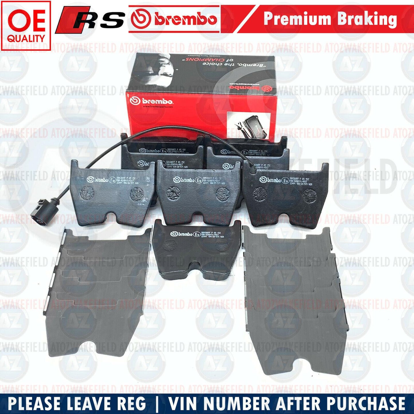 FOR AUDI RS3 8V RSQ3 TTRS RS Q3 TT RS FRONT BREMBO OEM BRAKE PADS SET X8 FR