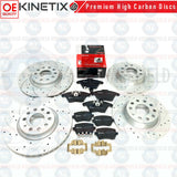 FOR VW TIGUAN (5N) 2007-2018 FRONT REAR DRILLED GROOVED BRAKE DISCS BREMBO PAD