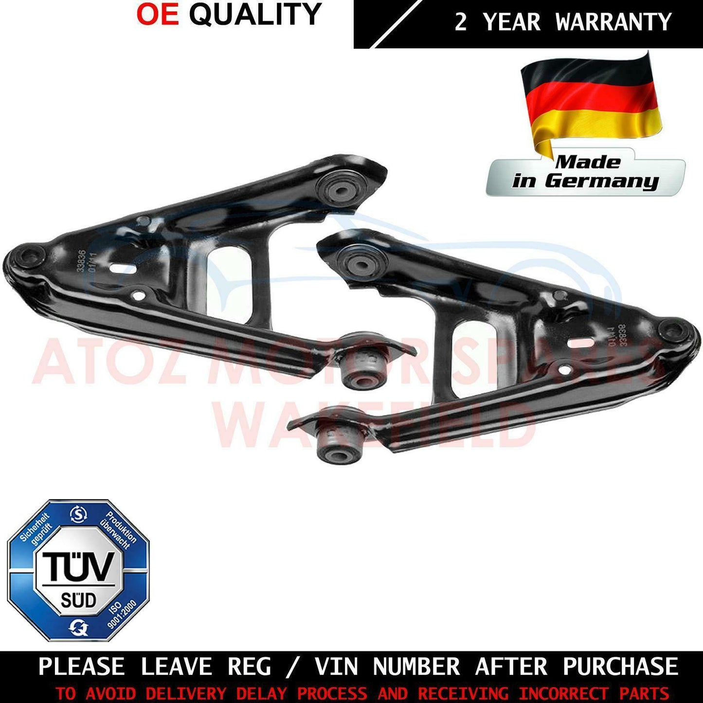 FOR SMART CABRIO CITY FORTWO CROSSBLADE FRONT LOWER LEFT RIGHT SUSPENSION ARMS