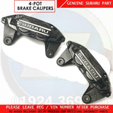 FOR SUBARU WRX STi GENUINE 4 POT FRONT BRAKE CALIPERS PAIR LEFT RIGHT BLACK OEM