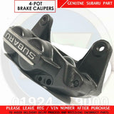 FOR SUBARU WRX STi GENUINE 4 POT FRONT BRAKE CALIPERS PAIR LEFT RIGHT BLACK OEM