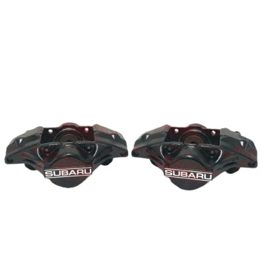 FOR SUBARU IMPREZA 2.0 2.5 TURBO WRX STI REAR GENUINE 2 POT BRAKE CALIPERS BLAC