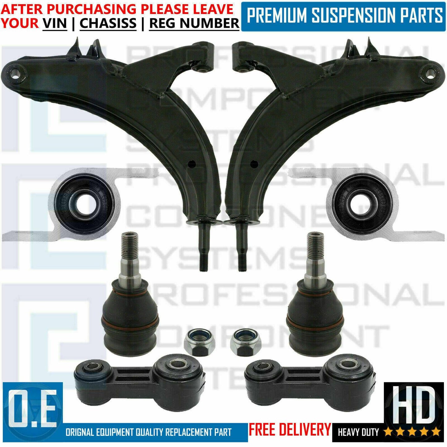 FOR SUBARU IMPREZA 92-00 FRONT LOWER LEFT RIGHT SUSPENSION WISHBONE CONTROL ARMS