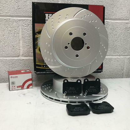 FOR SUBARU IMPREZA 2.0 WRX STI REAR PERFORMANCE BRAKE DISCS BREMBO PADS 316mm