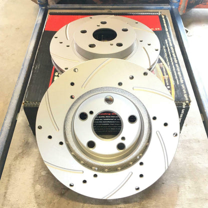 FOR TOYOTA CELICA 1.8 VVTI + T SPORT 140 BHP ONLY FRONT GROOVED BRAKE DISCS 255M