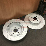FOR TOYOTA CELICA GT4 ST205 REAR DIMPLED GROOVED BRAKE DISCS MINTEX PADS 315mm