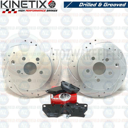 FOR TOYOTA CELICA VVTI 140 190 T SPORT REAR DRILLED GROOVED BRAKE DISCS PADS