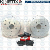 FOR TOYOTA CELICA VVTI 140 190 T SPORT REAR DRILLED GROOVED BRAKE DISCS PADS