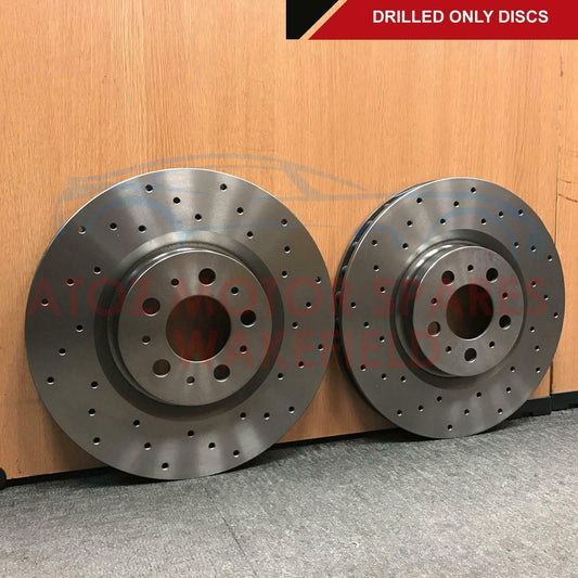 FOR TOYOTA C-HR 2016- FRONT CROSS DRILLED PERFORMANCE BRAKE DISCS PAIR 298mm