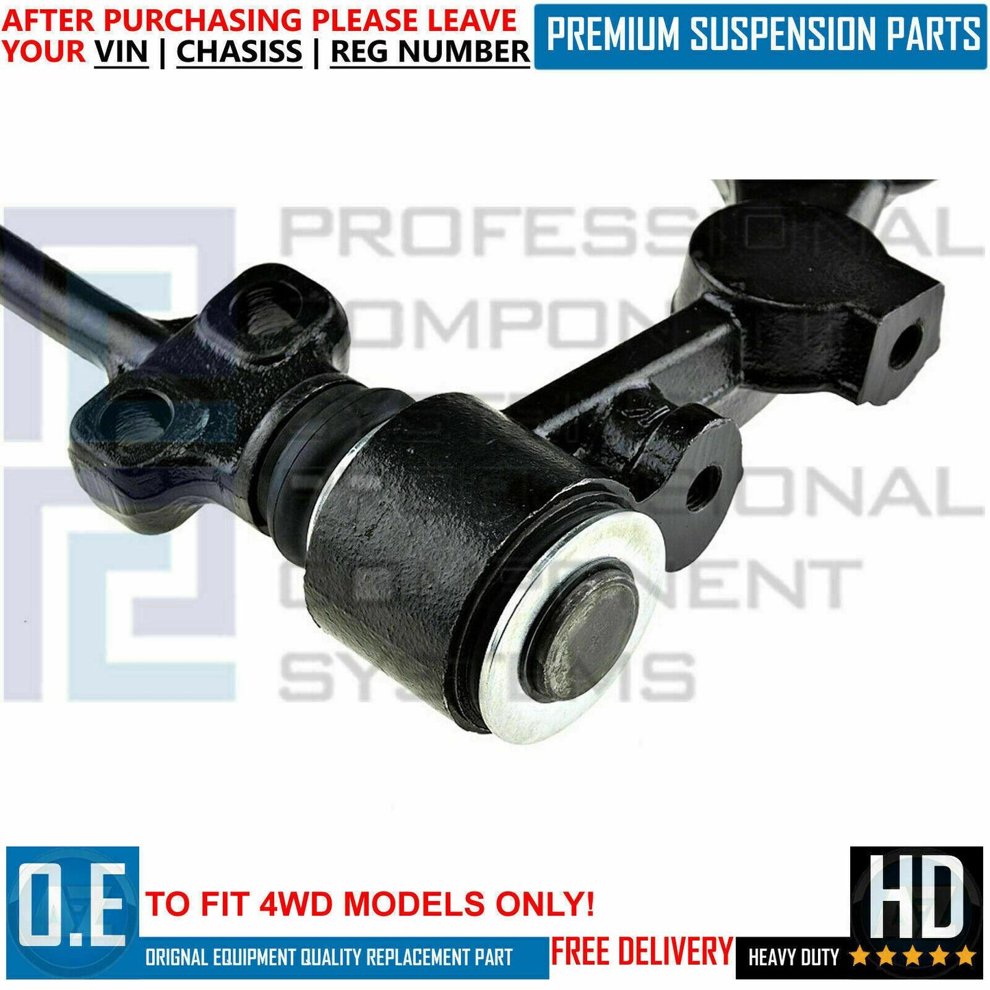 FOR TOYOTA HIACE 4WD FRONT TOP UPPER LEFT RIGHT SUSPENSION WISHBONE CONTROL ARMS