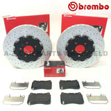 FOR VAUXHALL ASTRA J GTC MK6 VXR FRONT DRILLED 2-PIECE BREMBO BRAKE DISCS PADS