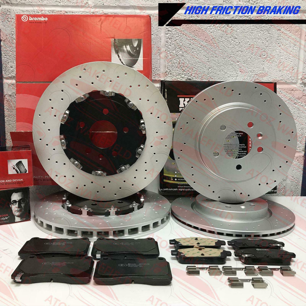 FOR VAUXHALL ASTRA J GTC VXR FRONT REAR PERFORMANCE BRAKE DISCS BREMBO PADS SET