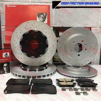FOR VAUXHALL ASTRA J GTC VXR FRONT REAR PERFORMANCE BRAKE DISCS BREMBO PADS SET